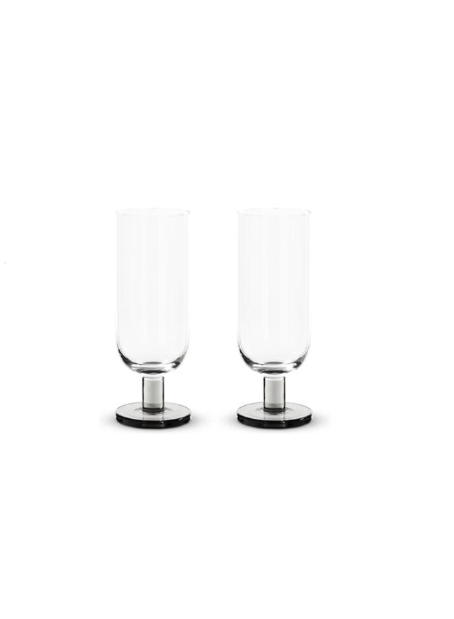 DRINKWARE PUCK HIGHBALL GLASS X 2 SMOKE TOM DIXON (Display, no box)