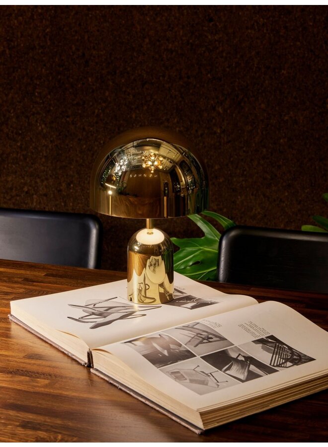 TOM DIXON BELL SMALL PORTABLE TABLE LAMP – GOLD