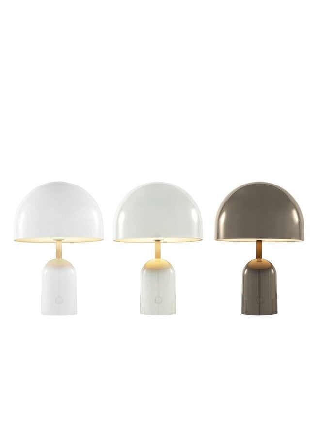 TOM DIXON BELL SMALL PORTABLE TABLE LAMP – TAUPE