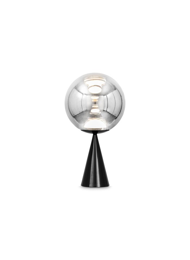 MIRROR BALL CONE FAT TABLE LIGHT SILVER