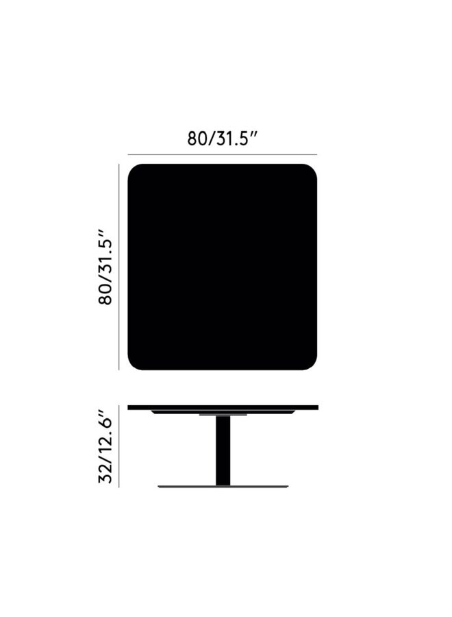 FLASH TABLE SQUARE BLACK