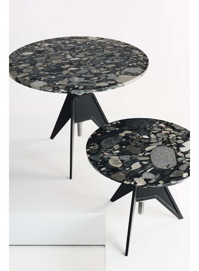 SCREW CAF_ TABLE PEBBLE MARBLE 90