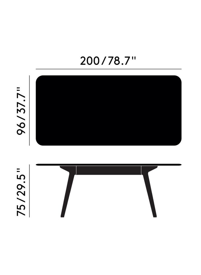 TOM DIXON SLAB DINING TABLE – NATURAL OAK