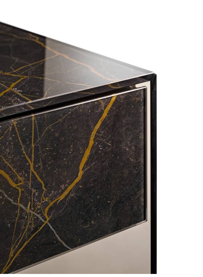 LAGO UP GLASS BEDSIDE TABLE