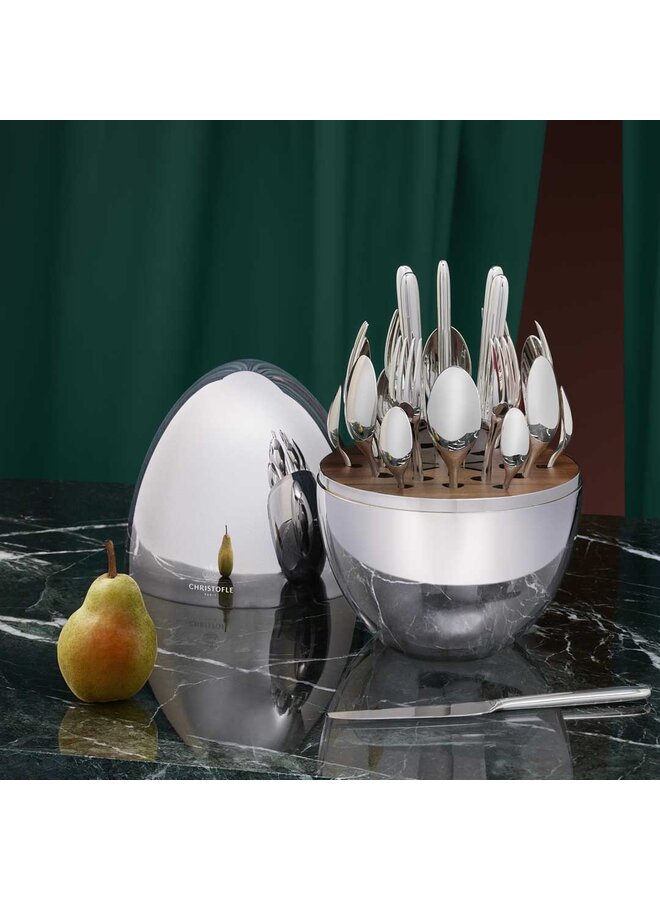 SET FOR 6 PEOPLE (24 PIECES) MOOD SILVER PLATED
