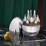 SET FOR 6 PEOPLE (24 PIECES) MOOD SILVER PLATED