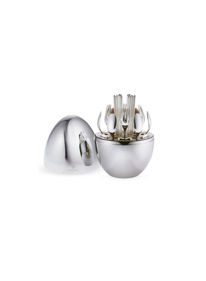 MOOD ASIA SILVER-PLATED CUTLERY SET FOR 6 (24 PIECES)