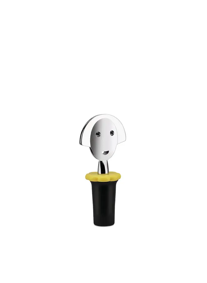 ALESSI ANNA STOP 2 BOTTLE STOPPER – BLACK