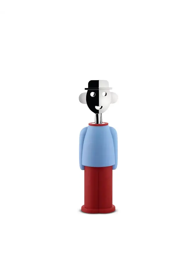 ALESSI ALESSANDRO M. CORKSCREW – LIGHT BLUE & RED