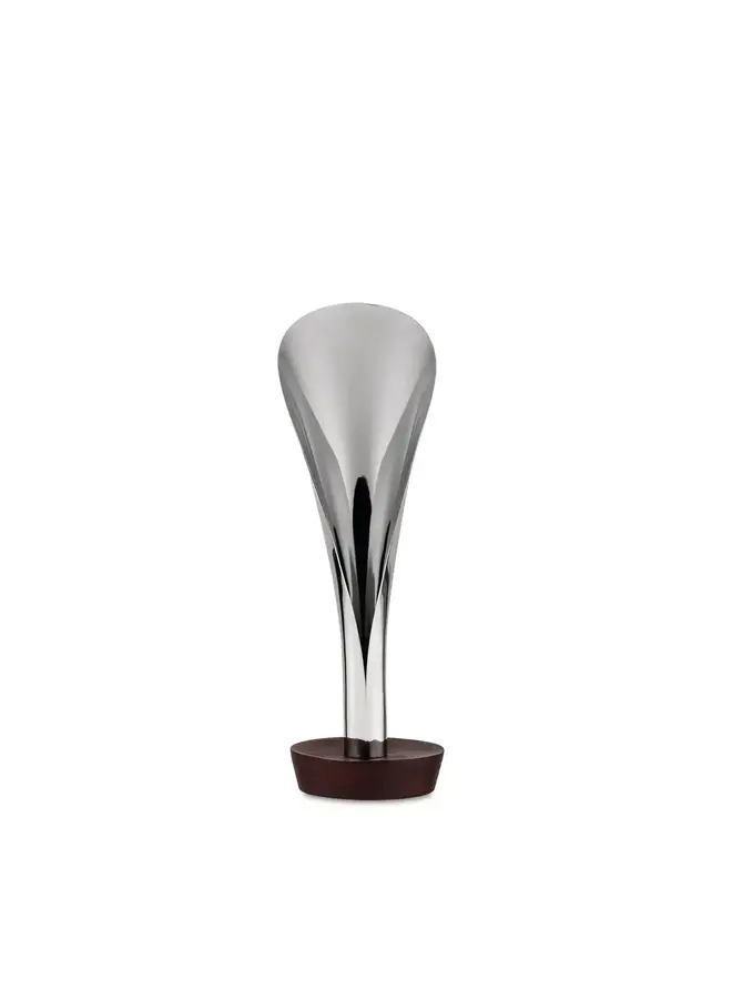 LILY INCENSE BURNER IN 18/10 STAINLESS STEEL AND WOOD