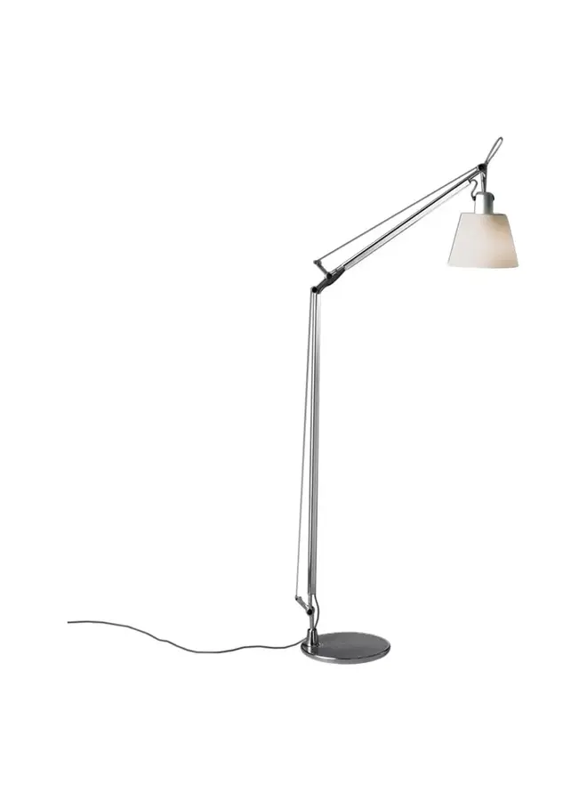TOLOMEO READING W/SHADE FLOOR SILVER FIBER