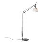 TOLOMEO READING W/SHADE FLOOR SILVER FIBER