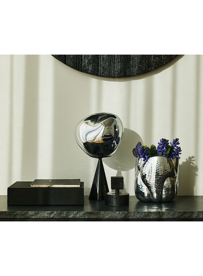 TABLE LAMP - MELT CONE FAT TABLE SILVER LED