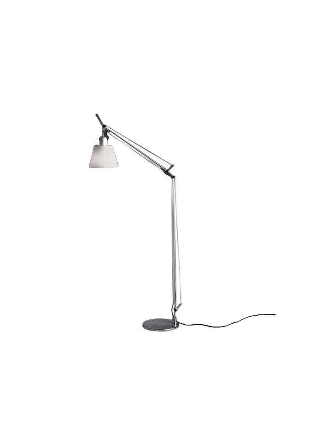 FLOOR LAMP  - TOLOMEO READING W/SHADE FLOOR SILVER FIBER - WEB ONLY