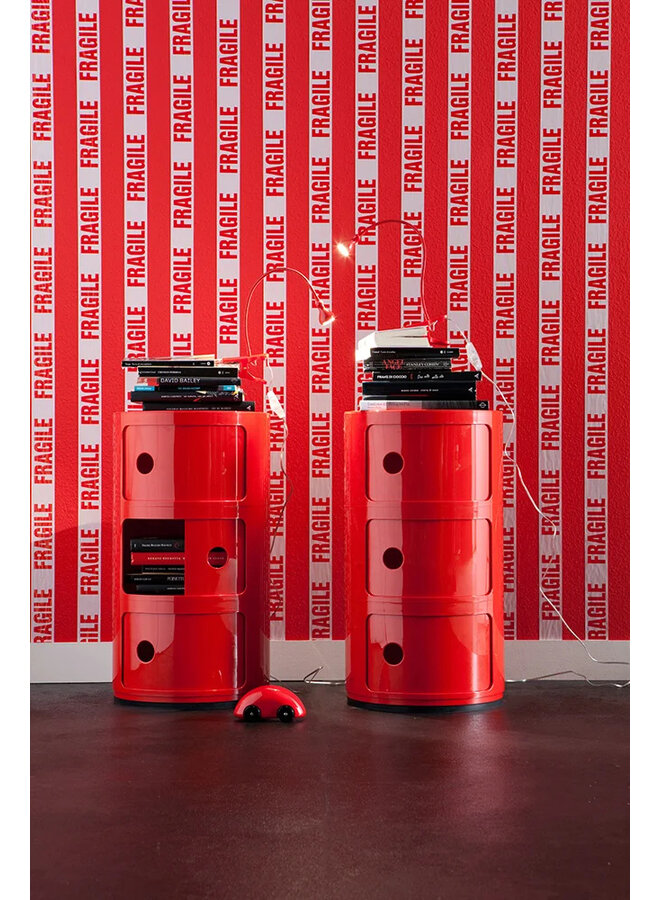 COMPONIBILI CLASSIC 3 DRAWER VIOLET SIDE TABLE