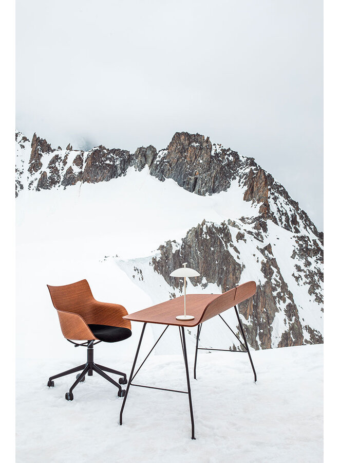 OFFICE DESK - EARL OF WOOD WORKING DESK DARK WOOD