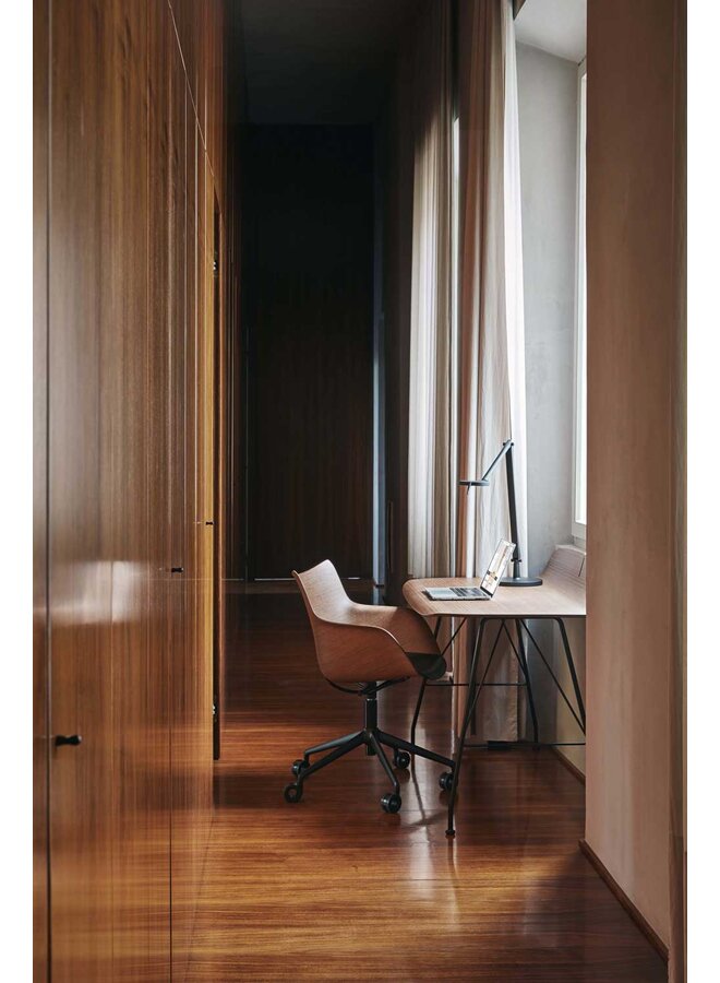 OFFICE DESK - EARL OF WOOD WORKING DESK DARK WOOD