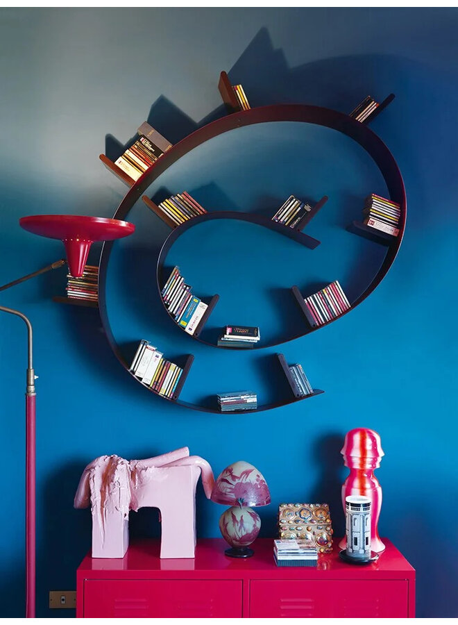 KARTELL BOOKWORM 17 BOOKENDS SHELF – WINE RED