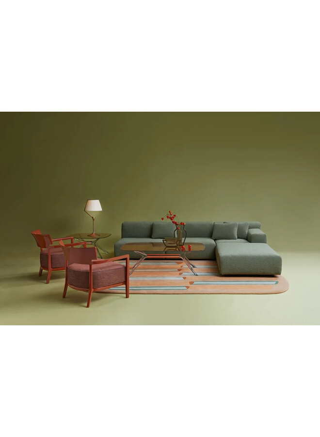 AREA RUG - PARAYS 7'X 10 ORANGE/GREEN