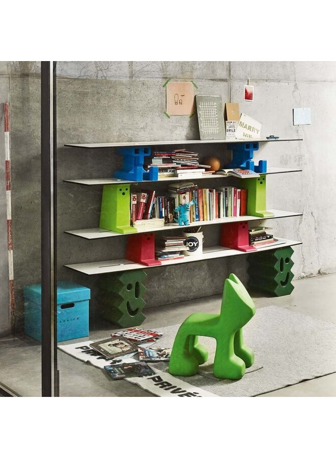 SHELF - LADRILLOS W/ GREEN / DARK GREEN / YELLOW / ORANGE / BLUE