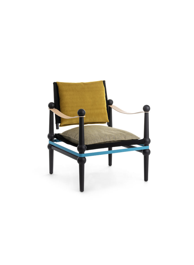 TWAIN LOW CHAIR – BLACK 7018 / YELLOW
