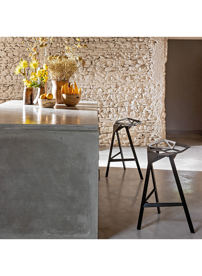 STOOL_ONE MEDIUM H.67 BLACK 5130 (PRICED EACH, SOLD IN SETS OF 2)