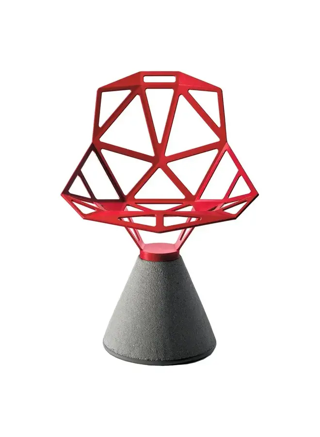 CHAIR_ONE CONCRETE NAT/RED 5085 (PRICED EACH, SOLD IN SETS OF 2)