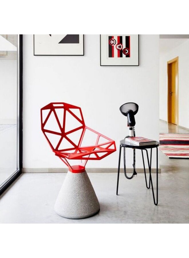 MAGIS CHAIR_ONE CONCRETE CHAIR – NATURAL / RED 5085
