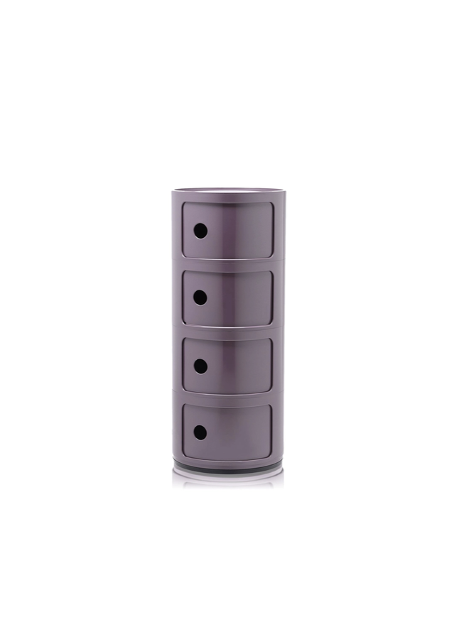 SIDETABLE - COMPONIBILI BIO 4 DRAWER VIOLET