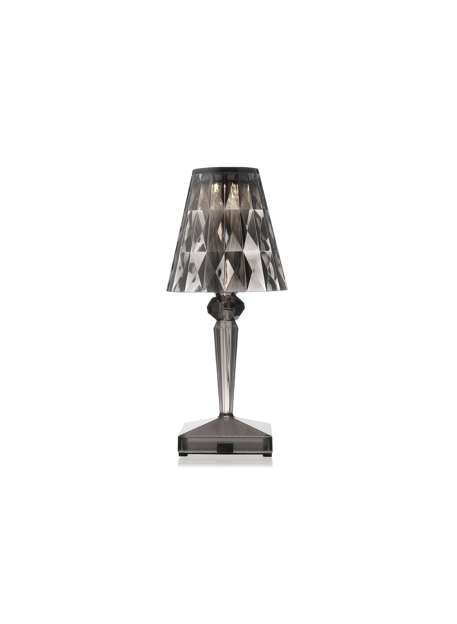 TABLE LAMP - BATTERY TRANSPARENT SMOKED