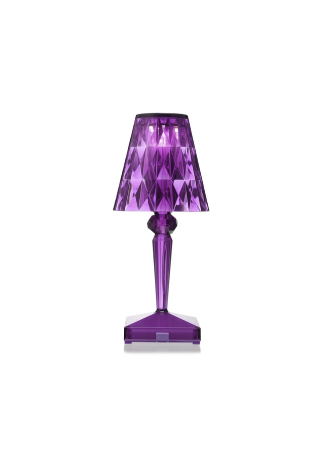 TABLE LAMP - BATTERY TRANSPARENT PLUM