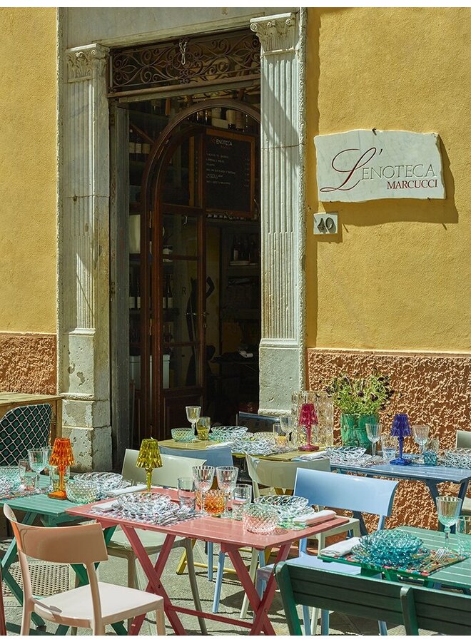 TABLE LAMP - BATTERY TRANSPARENT SMOKED