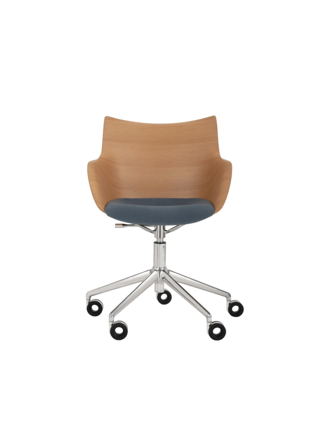 OFFICE CHAIR - Q/WOOD WORKING CHAIR ON DARK WOOD/BLACK