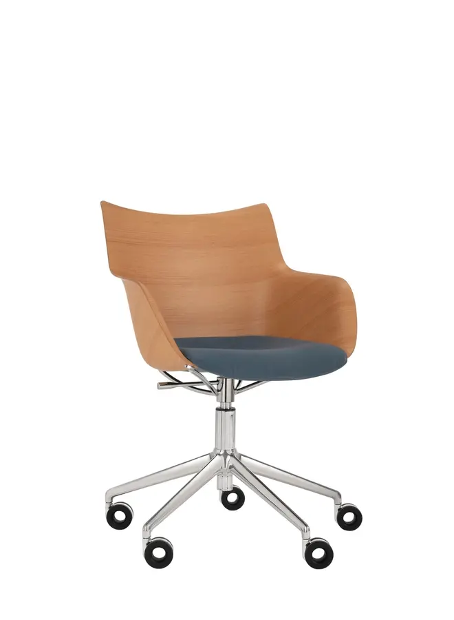 OFFICE CHAIR - Q/WOOD WORKING CHAIR ON DARK WOOD/BLACK