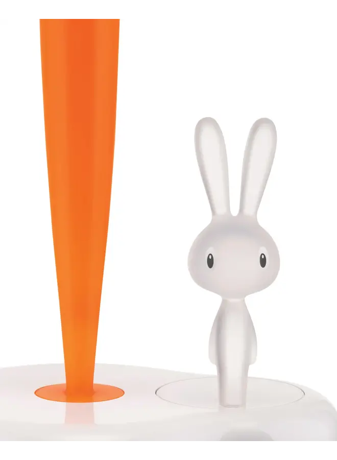 BUNNY & CARROT KITCHEN ROLL HOLDER WHITE