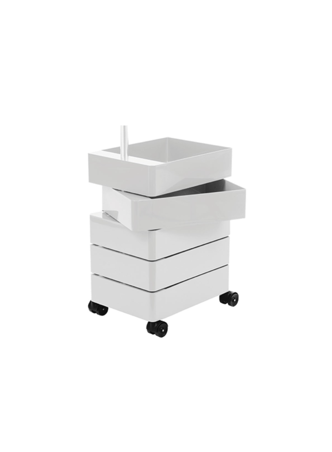 360° CONTAINER 5-DRAWER STORAGE UNIT – WHITE
