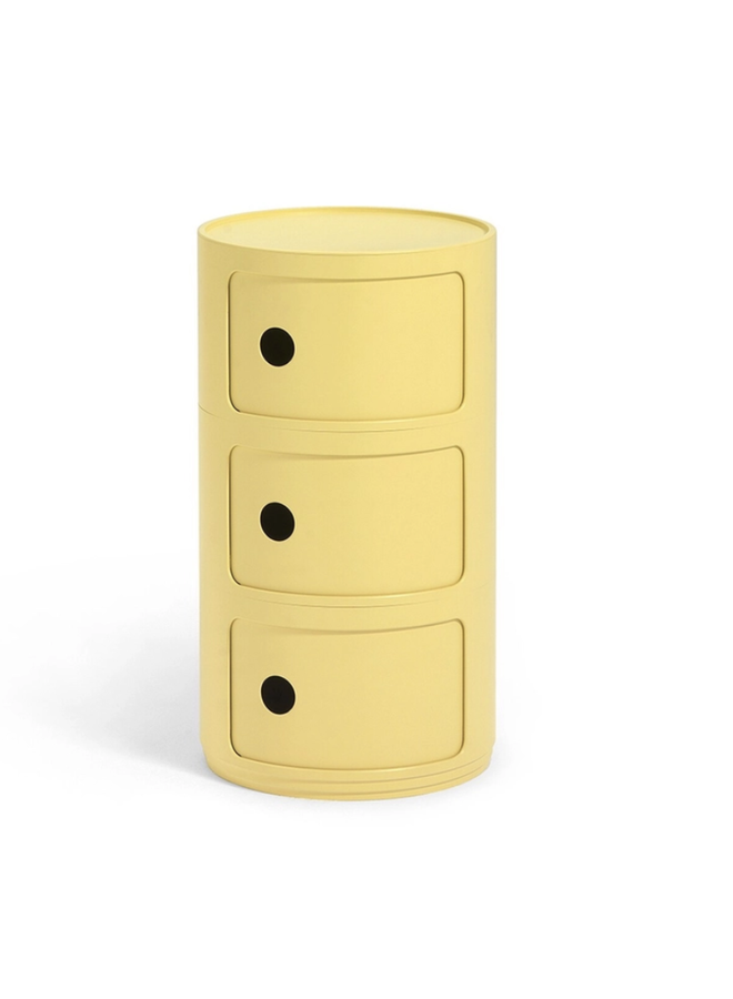 SIDETABLE - COMPONIBILI BIO  3 DRAWER YELLOW