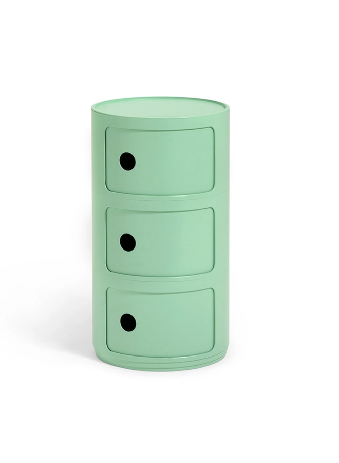 SIDETABLE - COMPONIBILI BIO  3 DRAWER GREEN