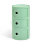 SIDETABLE - COMPONIBILI BIO  3 DRAWER GREEN
