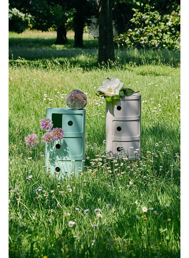 SIDETABLE - COMPONIBILI BIO  3 DRAWER GREEN