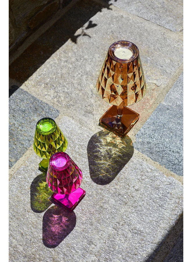 TABLE LAMP - BATTERY TRANSPARENT AMBER