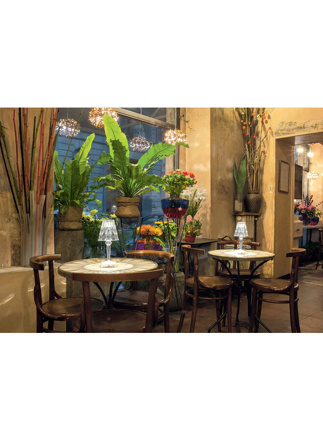 TABLE LAMP - BATTERY METAL CHROMED