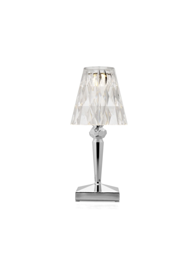 TABLE LAMP - BATTERY METAL CHROMED