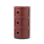 SIDETABLE - COMPONIBILI NEW COLORS 3 DRAWER BURGUNDY