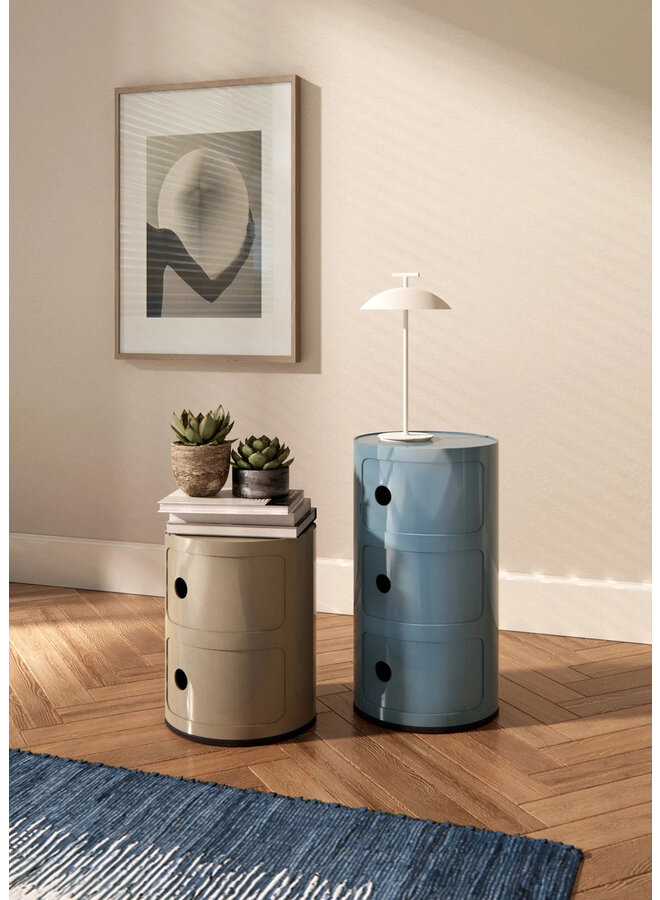 SIDETABLE - COMPONIBILI NEW COLORS 2 DRAWER SKY BLUE