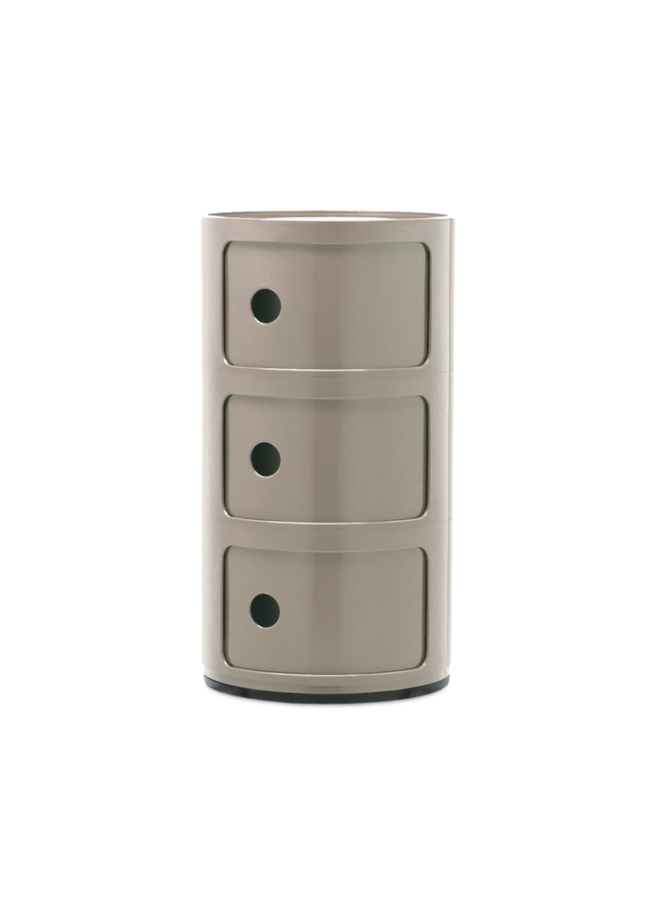 SIDETABLE - COMPONIBILI NEW COLORS  3 DRAWER TAUPE