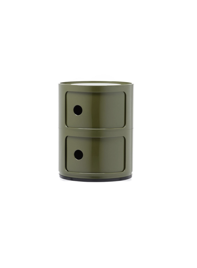 COMPONIBILI CLASSIC 2 DRAWER GREEN SIDE TABLE