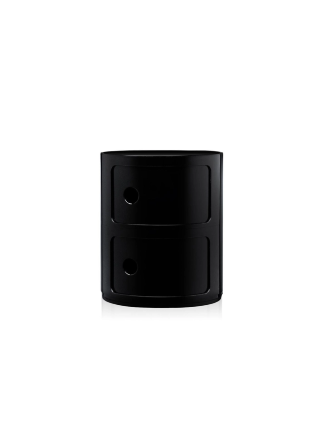 COMPONIBILI CLASSIC 2 DRAWER BLACK SIDE TABLE