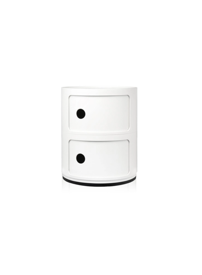 KARTELL COMPONIBILI CLASSIC 2 DRAWER  SIDE TABLE - WHITE