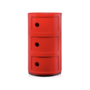 KARTELL COMPONIBILI CLASSIC 3 DRAWER RED SIDE TABLE - RED